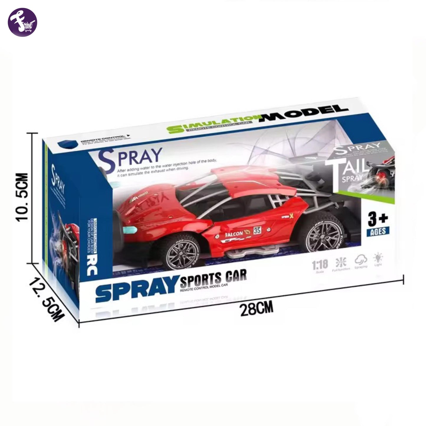 RC SPRAY SPORTS TOY CAR